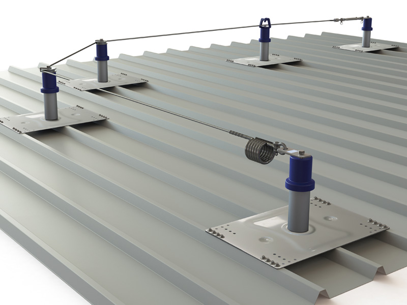 Kit línea de vida horizontal para seguridad en trabajos en altura.