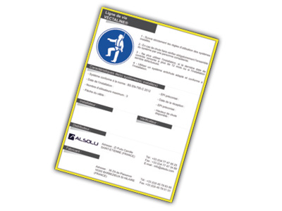 Kit línea de vida horizontal para seguridad en trabajos en altura.